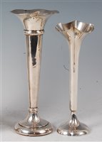 Lot 104 - An Art Nouveau silver pedestal trumpet form...