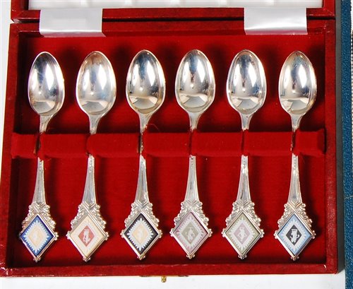 Lot 136 - *A cased set of six limited edition silver...
