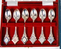Lot 136 - *A cased set of six limited edition silver...