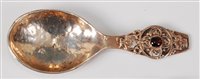 Lot 139 - *A late Arts & Crafts silver caddy spoon, the...