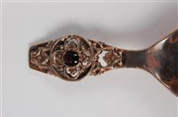 Lot 139 - *A late Arts & Crafts silver caddy spoon, the...