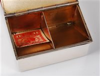 Lot 109 - An early 20th century silver stamp box, with...