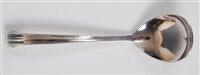 Lot 141 - A 1950s hammered silver circular footed soup...