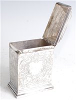 Lot 1111 - *An 18th century white metal tea caddy, of...