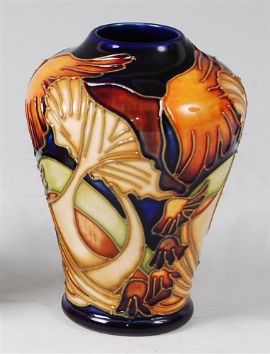 Lot 14 - A small Moorcroft pottery vase in the Parasol...