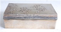 Lot 1315 - A Japanese Meiji period white metal clad table...