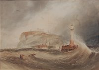Lot 1406 - *Henry Barlow Carter (1804-1868) - Stormy seas...