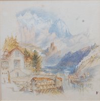 Lot 1422 - *Myles Birkett Foster RWS (1825-1899) - Alpine...