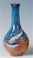 Lot 74 - A Japanese studio pottery bottle vase,...