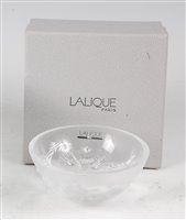 Lot 97 - A small modern Lalique moulded glass bowl, of...