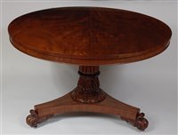 Lot 1592 - A William IV mahogany breakfast table, the...