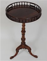 Lot 1582 - *A Georgian style mahogany pedestal tripod...