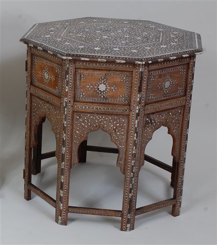 Lot 1326 - *A late 19th century Moorish occasional table,...
