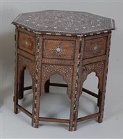 Lot 1326 - *A late 19th century Moorish occasional table,...