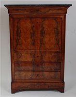 Lot 1577 - *A 19th century mahogany escritoire, having a...