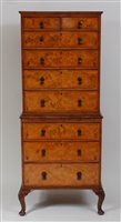 Lot 1596 - A figured walnut and crossbanded...