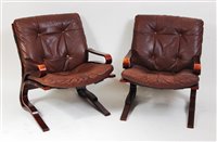 Lot 418 - A pair of 1970s Danish formed laminate...