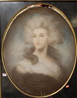 Lot 1010 - 19th century English school - Bust portrait of...