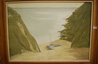 Lot 1017 - N.J. Holdsworth - A Cornish Cove, oil on board,...
