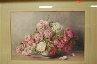 Lot 1035 - A.M.L. Cox - Monthly Roses, watercolour, 26 x...
