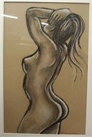 Lot 1050 - Friscia - Abstract portrait study, oil on...