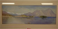 Lot 1058 - K. May - Lake Como, watercolour, signed lower...