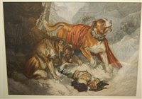 Lot 1062 - A Victorian lithograph; together with a pair...