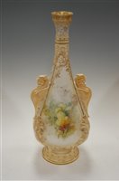 Lot 4 - A large Doulton Burslem blush ivory vase of...