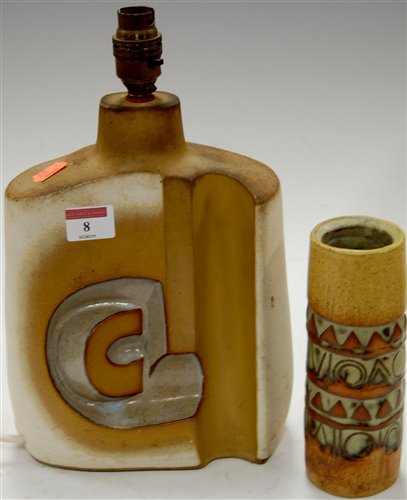 Lot 8 - A mid 20th century studio pottery vase of...