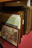 Lot 1077 - Assorted pictures and prints, to include...