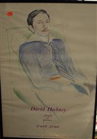 Lot 1080 - David Hockney - gallery exhibition poster...