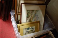 Lot 1089 - Assorted pictures and prints, to include...