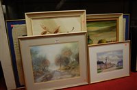 Lot 1091 - Assorted pictures and prints, to include...