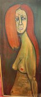 Lot 1092 - Four various abstract oil on canvas studies,...
