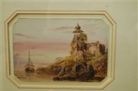 Lot 1104 - Sir John D'Oyly - Eastern river scene,...
