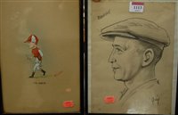 Lot 1113 - 'Gay' - Portrait of Harry, pencil, 26 x 19cm;...