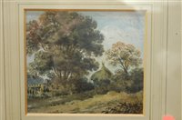 Lot 1118 - Dr William Crotch (1775-1847) - Garden scene,...