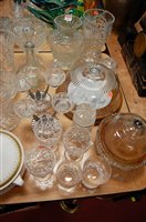 Lot 149 - Assorted glassware to include cut glass vases,...