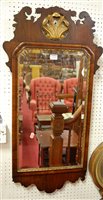Lot 1141 - A 19th century walnut framed fret carved...