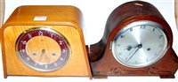 Lot 158 - A Smiths Enfield walnut cased mantel clock...