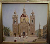 Lot 1125 - Colin Freeman - Church in Xaghre, Gozo,...