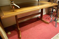 Lot 1155 - A 1960s G-Plan teak rectangular dining table,...