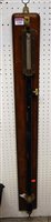 Lot 1160 - An early 20th century marine stick barometer,...