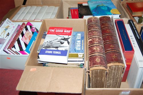 Lot 176 - Four boxes of assorted volumes to include...