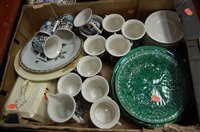 Lot 64 - A box of miscellaneous china, to include 19th...