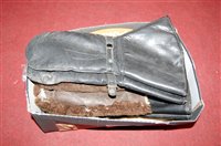 Lot 84 - A pair of black leather motorcycle mittens...