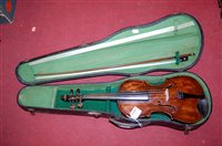 Lot 102 - An early 20th century continental violin...
