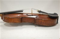 Lot 103 - An early 20th century continental violin...