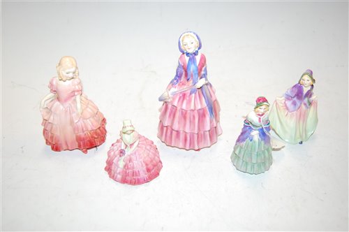 Lot 227 - Five various miniature Royal Doulton figures;...