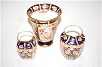 Lot 235 - A Royal Crown Derby porcelain vase, of trumpet...